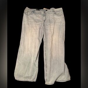 Divided by H&M Women's Wide Leg Jeans Blue Denim Size 26 plus size